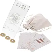 DRESSOOS Ancient Chinese Wisdom 64 Hexagram i Ching Cards Oracle Set for Beginners Learning Collecting
