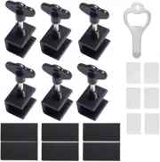 6 Pcs Maxdot Sliding Window Locks Adjustable Security Window Lock Window Stopper