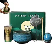 Matcha Whisk Set, Matcha Set, Matcha Bowl Starter Kit 5 Pieces - Matcha Whisk and Bowl Set for Family, Friends, Home, Christmas