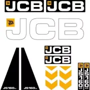 Decal Sticker Set JCB JS160LC Digger Excavator Decal Set