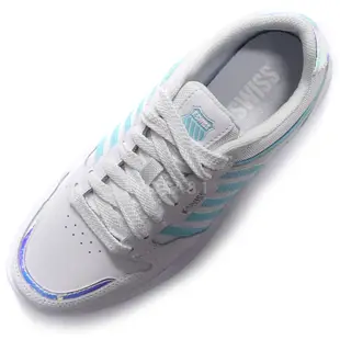 K-SWISS 96996-192 白X水藍 City Court 皮質休閒運動鞋【特價出清】008K 免運費加贈襪子