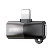 Remax Fonshion Series Lightning Audio Jack Splitter Black #RL-LA09i Black