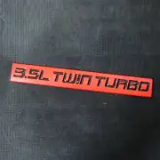 1x Matte 3.5L TWIN TURBO Red Metal Badge Emblem Decal Sticker 3D Racing V6 Motor (for: Subaru)