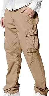 [Maiyifu-GJ] Casual Cargo Pants for Men Stretch Athletic Joggers Pants Sweatpants Workout Running Hiking Trousers with Pockets