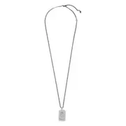 [Alexander Mcqueen] Alexander Mcqueen Engraved-logo Necklace ONE SIZE SILVER