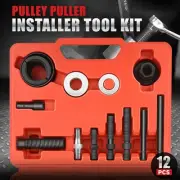 12Pcs Power Steering Pulley Puller Remover and Installer Tool Kit w/Storage Case