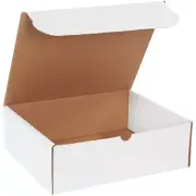 11 3/4" X 10 3/4" X 4" White Literature Mailers (50 Per Bundle)