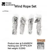 MOBI GARDEN Wind Rope (4 Pieces), White