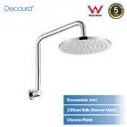Decaura 9" Rain Shower Head Set Gooseneck Wall Arm Bathroom Chrome Round Swivel