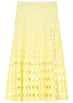 Jonathan Simkhai Jax Open-knit Midi Skirt - Yellow - XS (UK6 / XS) XS (UK6 / XS)