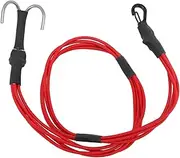 RC Winch Rope Elastic High Tension Alloy Hooks 1/10 1/8 RC Crawler Strap Roof Luggage 580mm (Red)