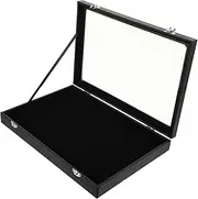 TINEASUR Jewelry Organizer Case with Glass Cover Necklace Storage Box Portable Jewelry Display for Vendors Large Jewelry Box for Women