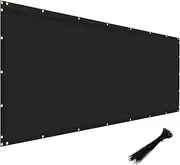 Windscreen4less 4' x 25' Privacy Fence Screen Heavy Duty Windscreen Fencing Cover Windblock Mesh Fabric Shade Cloth with Brass Grommtes for Garden Yard Pool Deck Carport Construction, Black