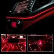 2M Line Car Auto Interior LED Decorative Wire Atmosphere Red Light Lamp Strip