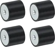 uxcell 4Pcs 25 x 25mm M6 Thread Female Rubber Mounts, Vibration Isolators, Replaces Anti Vibration Pads Flat Silent Block Base Block