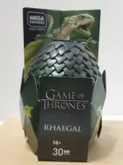 MEGA CONSTRUX GAME OF THRONES RHAEGAL EGG DRAGON BLACK SERIES 30 PCS NEW