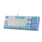 Wired Gasket RGB Gaming 3-Modes 87 Keys TKL Mechanical Hot-Swap Keyboard，