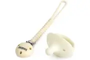 Haakaa: Silicone Flexi-Dummy & Round Holder Set - Cream