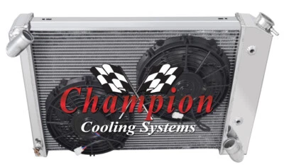 SR Champion 4 Row Radiator,10" Fans for 1966 - 1968 Chevrolet Corvette V8 Engine (for: Chevrolet)