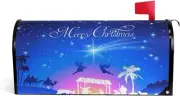 Christmas Nativity Scene Magnetic Mailbox Cover Mailwraps Garden Yard Home Decor