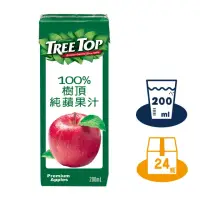 在飛比找momo購物網優惠-【Tree Top 樹頂】100%樹頂蘋果汁200mlx24