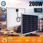 12V 200W Solar Panel Kit Mono Home Fixed Caravan Camping Power Battery Charging