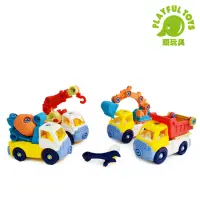 在飛比找momo購物網優惠-【Playful Toys 頑玩具】益智拆裝工程車(玩具車 