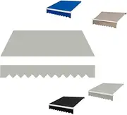 16.5x8.2ft 16.5x10ft Replacement Canvas for Retractable Awning, Large Garden Awning Replacement Cloth, Patio Awning Top Replacement Fabric(Gray,4x1.5m/13x5ft)