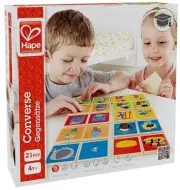 Hape Converse Kid's Wooden Card Learning Game