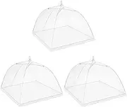 Pack of 3 Fly Cover Food Cover Tent Foldable Fruit Cover 32 x 32 cm Fly Protection Food Cake Cover for Food, Fruit, Picnic, Camping