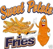 Fries Sweet Potato Concession Decal 12" Restaurant Food Truck Van Vinyl Menu