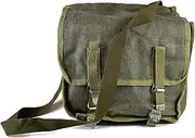 Polish army Original haversack canvas shoulder bag bread bag classic military Messenger daypack OD Olive, Olive Drab, 11x11x6