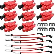 8 Set of C1511 Ignition Coil Spark Plug Wires, Replacement for Chevrolet Avalanche 2007, Replacement for Cadillac CTS 2016, Replaces UF413 D510C