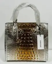 NWT BRAHMIN MACCHIATO OMBRE MELBOURNE SMALL CAROLINE SATCHEL ~ GENUINE LEATHER