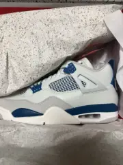 Jordan 4 Retro Men's Off-White Military Blue Sneakers FV5029-141