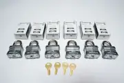 Lot of 6 MASTER LOCK 21W1-KZ REKEYABLE Security Padlock 4 Keys Keyed Alike
