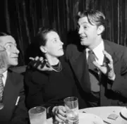 Robert Mitchum And Wife At El Morroco Club Ny January 1950 Actor Old Photo
