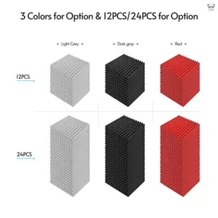 30*30*2.5cm阻燃槽型吸音棉 隔音棉 KTV錄音棚鼓房牆體消音海綿 灰黑色 24片裝