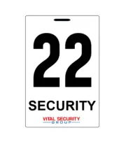 Security guard crowd controller number tag CUSTOM LOGO