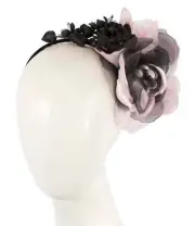 Black & pink flower headband fascinator Max Alexander 100% AU Family Business