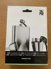 WMF Flachmann Set. flask shot glass and funnel