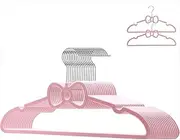 Velvet Hangers 20 Pack, 16" Non Slip Adult Hangers, 360 Degree Swivel-Hook, Ultra Slim Clothes Felt Hanger Space Saving, Durable & Cute for Coats, Jacket, Shirts, Dress (Velvet, Bow)