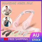 Portable USB Leafless Neck Fan Cooler Rechargeable Dual Effect Cooling Neck V$