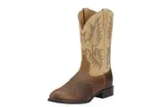 Ariat Men's Heritage Stockman Boots 10002247 - Tumbled Brown Western Leather Cowboy Boot