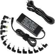 90W Universal AC Adapter Laptop Charger Power Supply Cord 14 Tips Automatic Connector for Lenovo thinkPad DELL HP Sony ASUS ACER Toshiba Samsung Notebook, DC Ouput 15V 16V 18.5V 19V 19.5V 20V 22V 24V