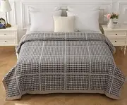 Thick Warm Wool Blanket,670GSM Heavyweight Blanket,100% Pure Australian Wool,Large Wool Blanket Suitable for Double Bed and Camping,Queen Size/Double Size (Houndstooth,200X230CM)
