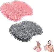 DTOTSFCZF Back Foot Shower Scrubber Massager Mat Suction Cup Silicone Anti-Slip for Exfoliator Soothes Tired