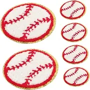 BESTYASH 15pcs Baseball Pattern Patch Soft Toweling Material Patches for Decorative Hat Pillow Covering