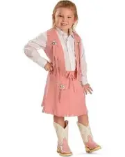 Pink ~ COWGIRL VEST & SKIRT ~ Faux Suede & Fringe - Rodeo Rider-Set or Separate