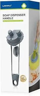 LANMU Sponge Wand Compatible with Scrub Smiley Sponges, Non-Scratch Soap Dispenser Handle for Oven, Stove, Kitchen Sink Cleaning (Sponge Not Included)